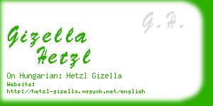 gizella hetzl business card